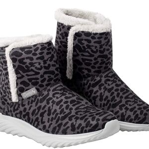 Cheeks Tony Little Gray Cheetah Print Fit Body Sport Boots Size 9 NWT